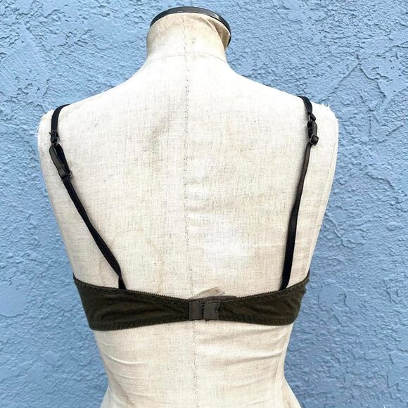 Vintage Banana Republic Bra Size 36B lingerie olive green - Picture 3 of 7